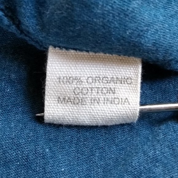 NWT Small Synergy Blue Feather Graphic Circle Top Teal Dreams - Picture 7 of 10